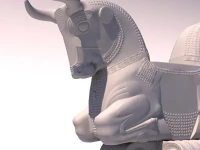 Cow capital culomn  3D model