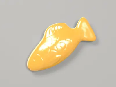 3D Swedish Fish Orange 3D model