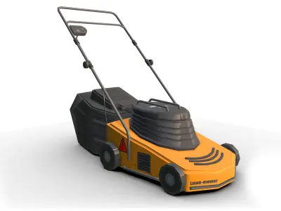 Lawn-mower Low-poly 3D model