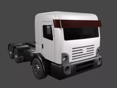 White Truck - Caminhao Low-poly 3D model