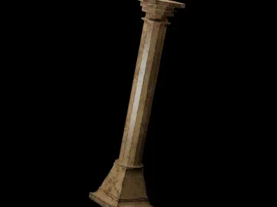 Ancient Pillar Free low-poly 3D model