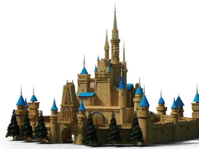 Castle 3D model 3D model purchase