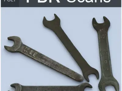 Wrenchs Low Poly wrenches - wrenches Low-poly 3D model purchase