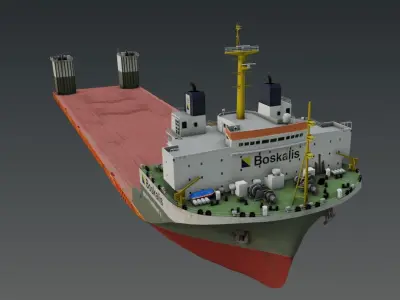 Mighty Servant Heavy Lift vessel 3d low-poly Low-poly 3D model