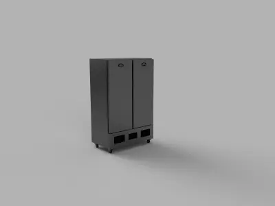 Double Upright Refrigerator or Freezer 3D model