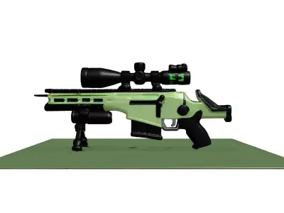 SciFi Sniper Rifle 3D Model 3D model