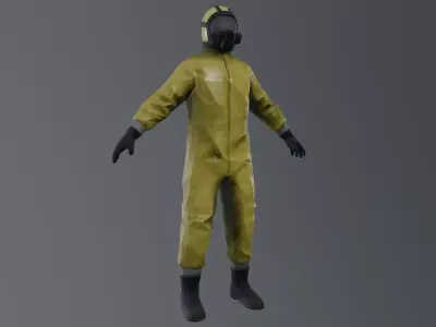 man in hazmat suit 3D model