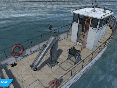 Fishing boat - water vehicle 3D model
