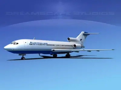 Boeing 727-100 Australian Airlines 3D model