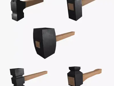 Hammer Pack Low-poly 3D model purchase