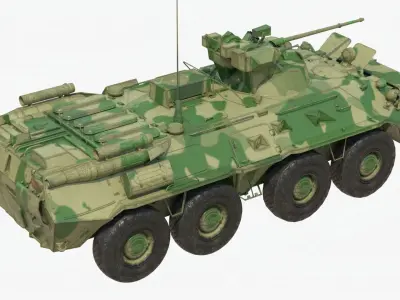 2 Colors 4K BTR-82 Low-poly 3D model purchase