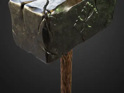 War Hammer Free low-poly 3D model