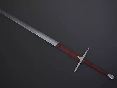 Claymore Sword Low-poly 3D model