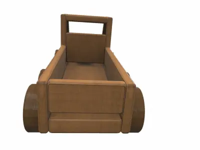 Wooden car toy truck 1 Free 3D model