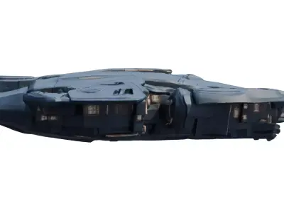 Stellar Aegis Starship Highpoly PBR 3D model