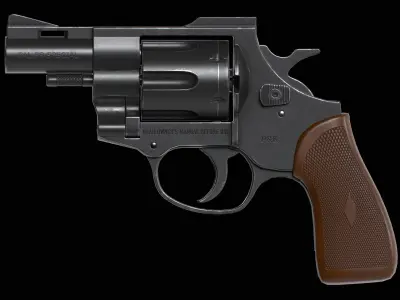 Old 38Special Revolver Low-poly 3D model