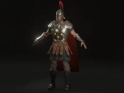 Roman Soldier  Low-poly 3D model