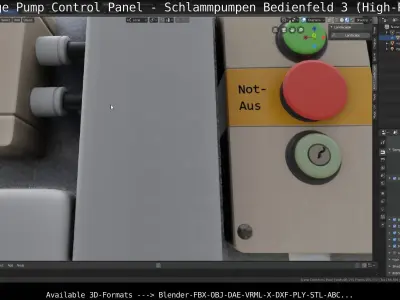 Sludge Pump Control Panel - Schlammpumpen Bedienfeld 3 High-Poly 3D model
