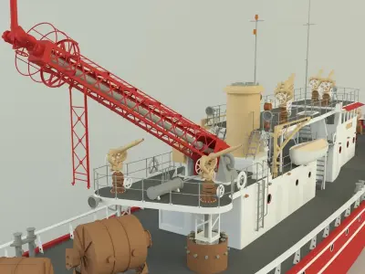 Fire Fighter ship 3D model