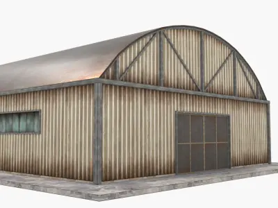 Warehouse pack - White Low-poly 3D model