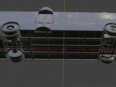 bus big Low-poly 3D model