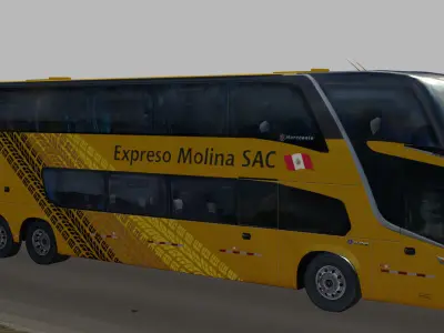 Marcopolo Paradiso 1800DD Expreso Molina SAC Low-poly 3D model