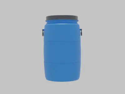 Plastic barrel Free 3D model