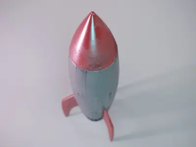 Low Poly Rocket Simple Free low-poly 3D model