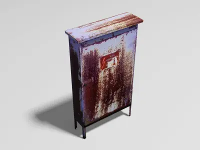 Abandoned Transformer Box Low-poly 3D model