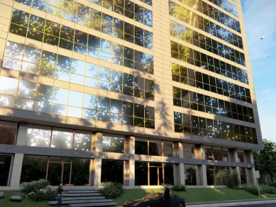 Glass Building 01 Low-poly 3D model