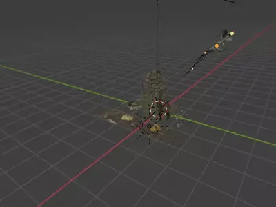 war action scene Free 3D model