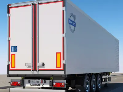 VOLVO FH 6X4 Sleeper Cab with Trailer 3D model