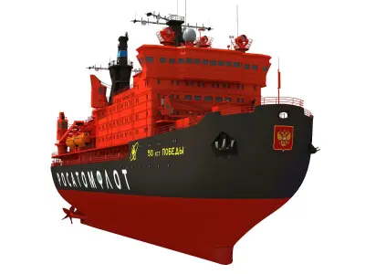  Icebreaker Ship 50 Let Pobedy 3D model