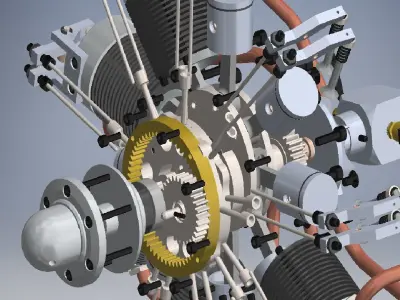 RS9 Radial Engine  3D model