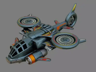 Sci-Fi Drop Ship - Low Poly - Game Ready - PBR Low-poly 3D model purchase