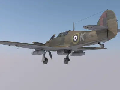 Hawker Hurricane MkIIB 3D model