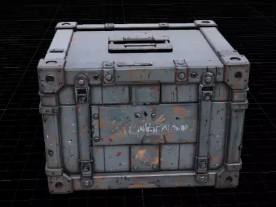 Loot Crate 3D Model Industrial Supply Box Bg Scene  Low-poly 3D model