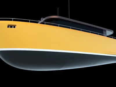 48 Feet Trawler Boat  3D model