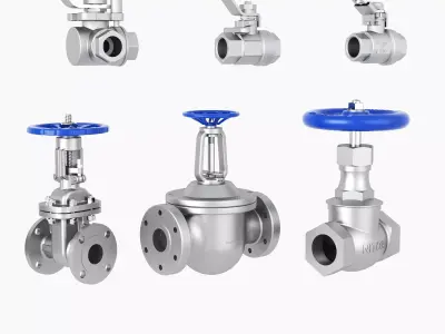 Industrial Valve And Pipe Fitting Mega Collection 3D model