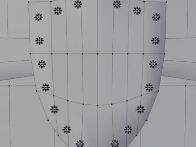 Cross Shield Low-poly 3D model