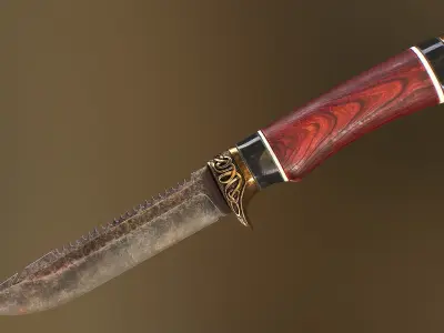CAPTAINS KNIFE Low-poly 3D model