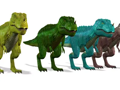 Viral Tyrannosaurus Rex T-REX for animations video 3D model