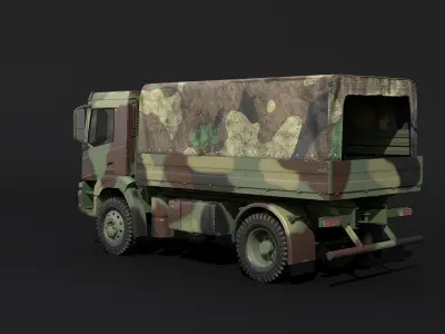Generic Military Camo Truck 3D model purchase