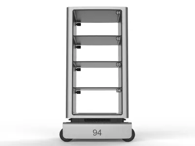 Generic Delivery Robot 01 3 Trays 3D model