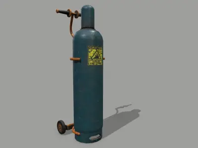 gas cylinder Low-poly 3D model 8