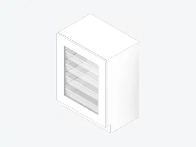 Storage Unit - Under Bench - Integral - Type 5 Low-poly 3D model