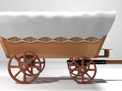 Wagon - Conestoga 3D model