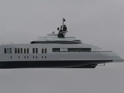 Alia Yachts Samurai - Yacht with full Interior Low-poly 3D model