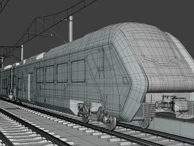 Bridge with Hitachi HTR 412 3D model