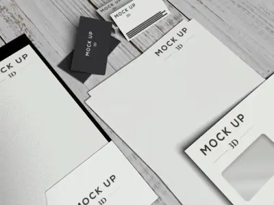 identity mock up 3D model